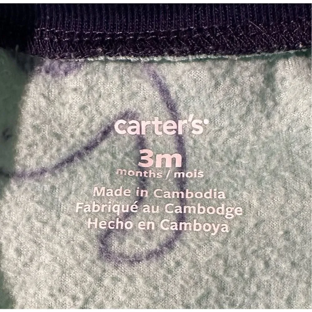 Carter’s Baby Fleece Dino Footed Sleeper, 3m